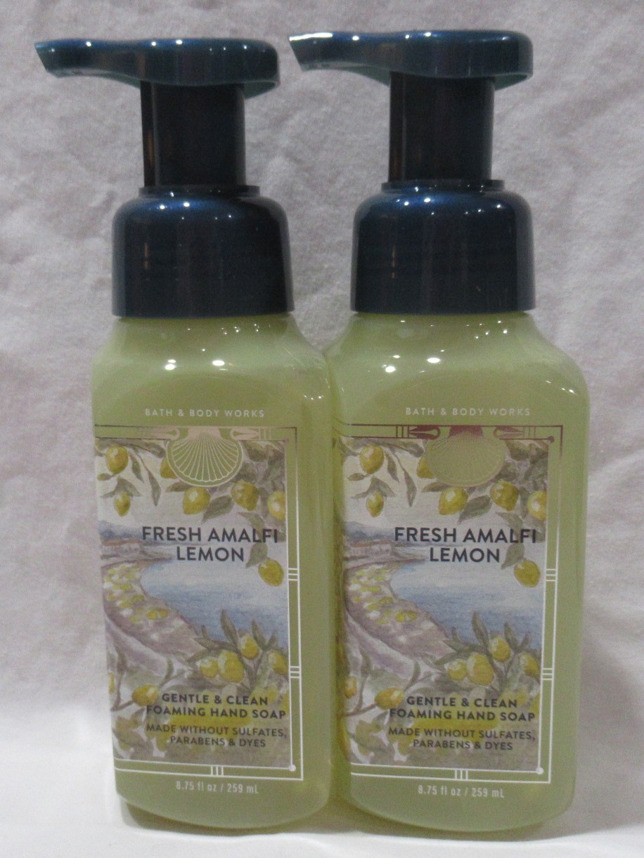 Bath & Body Works Gentle & Clean Foaming Hand Soap Set Lot 2 FRESH AMALFI LEMON