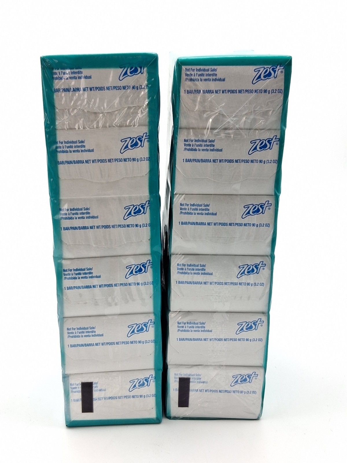 2x 6-Packs Zest Refreshing Aqua Deodorant 3.2 oz. Clean Bath Bar Soap Vitamin E