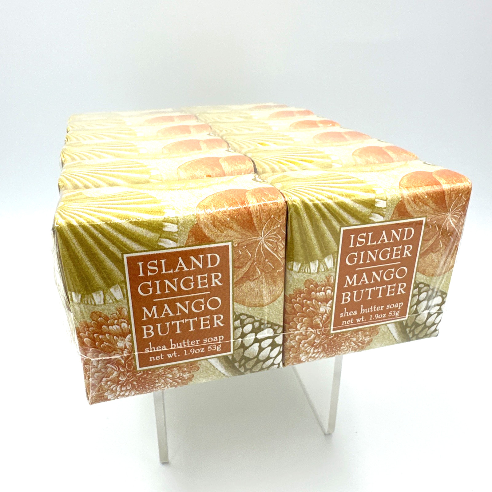 Greenwich Bay Island Ginger Mango Shea Butter Soap Lot Of 12 Bars/1.9oz Each
