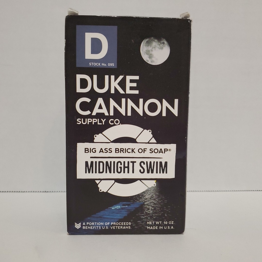 Duke Cannon Big Ass Brick of Soap Midnight Swim – Refreshing Aquatic Scent 10 Oz
