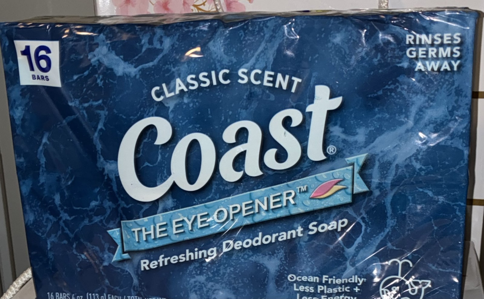 Coast Refreshing Deodorant Bar Soap Fresh, Non-Dry Skin Classic Scent 16 x 4 oz