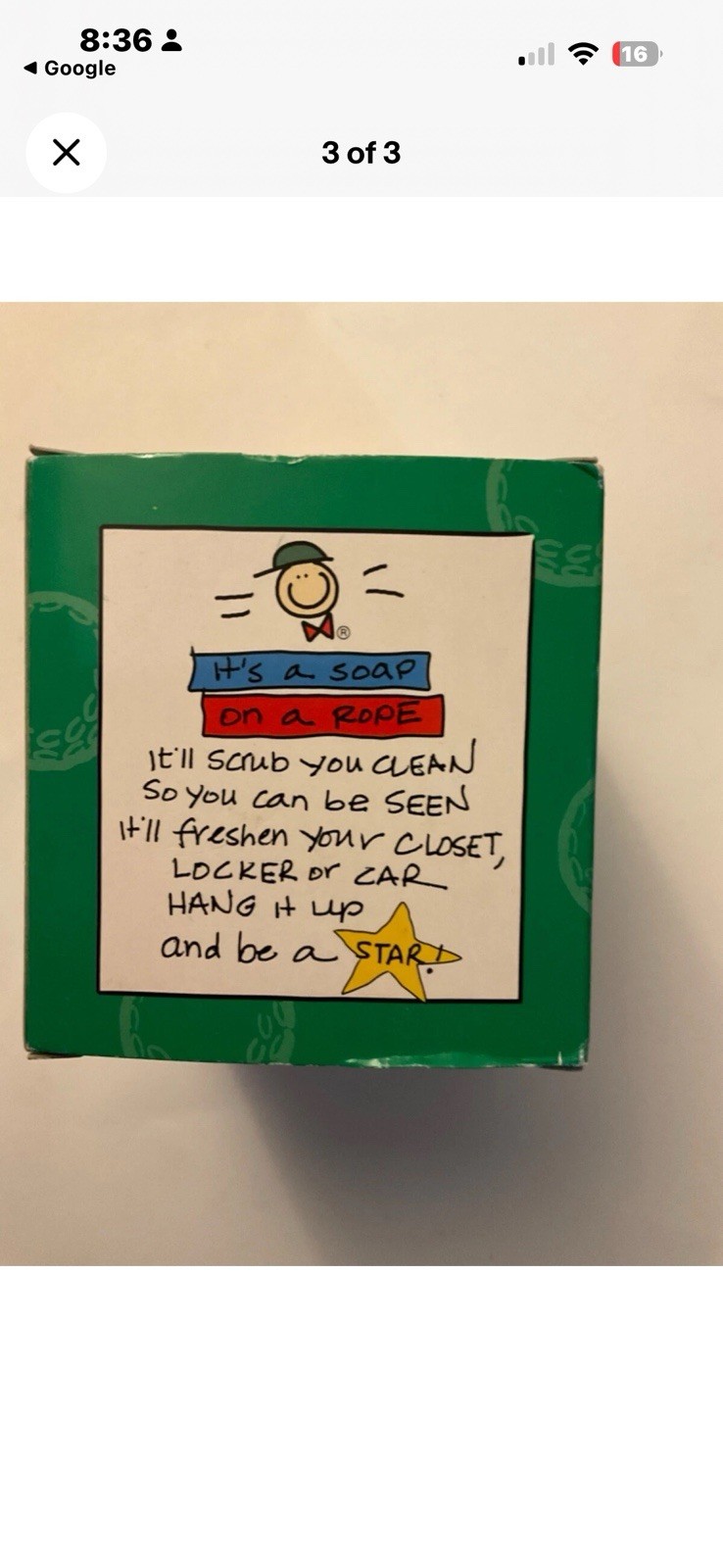 Sports Dude Soap On A Rope Golf Ball Gag Gift New Vintage Humorous