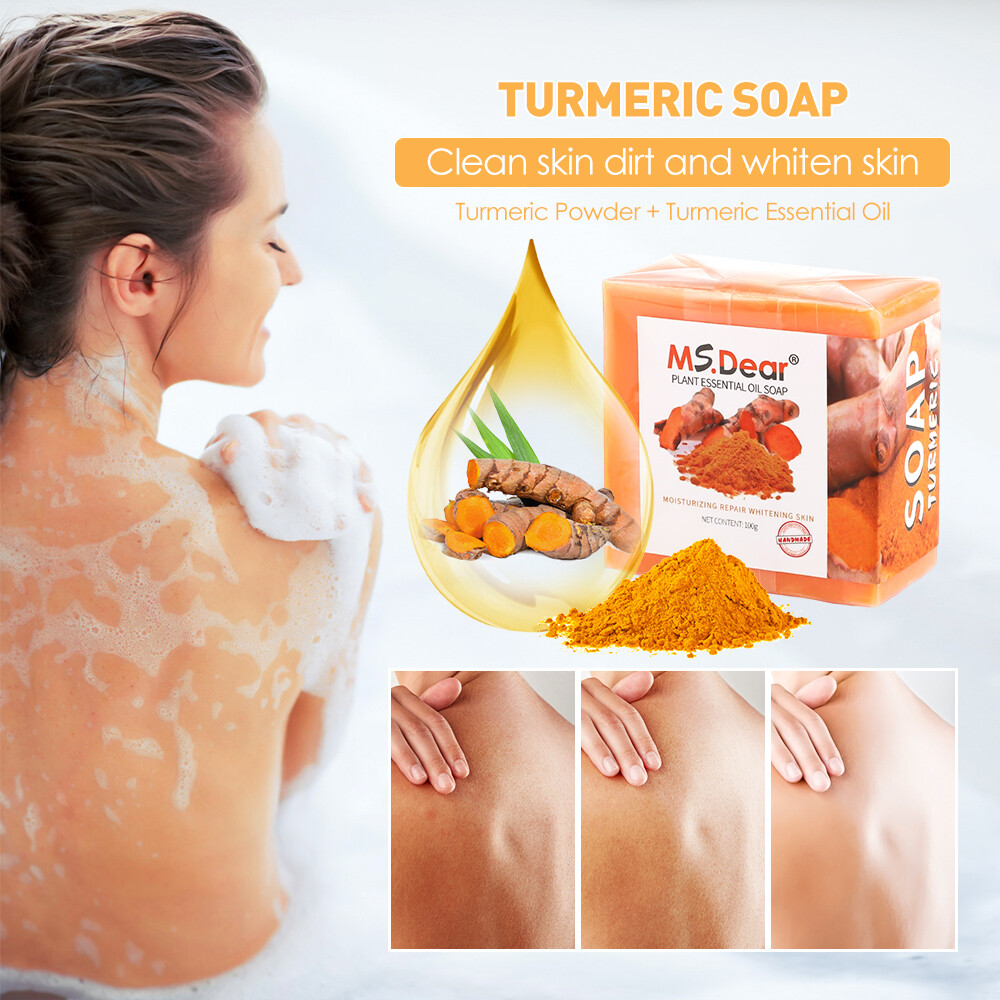 3/1x Tumeric Soap Skin Whitening Dark Spots lightening Acne Brightening Turmeric