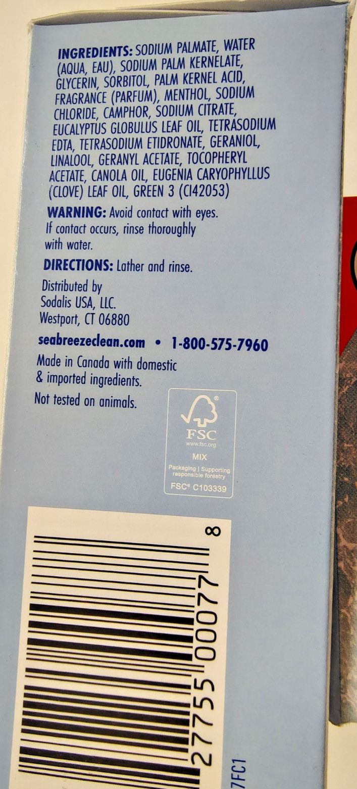 Sea Breeze Classic Clean, Toning Clarifying Moisure Bar, 6.5oz, Lot of 5