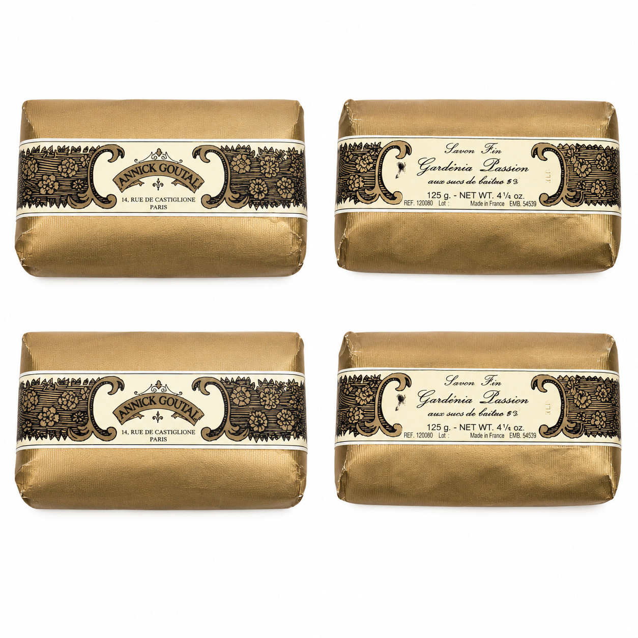 Vintage Annick Goutal Gardenia Passion Savon Fin Bar Soap Lot of 2 France NOS