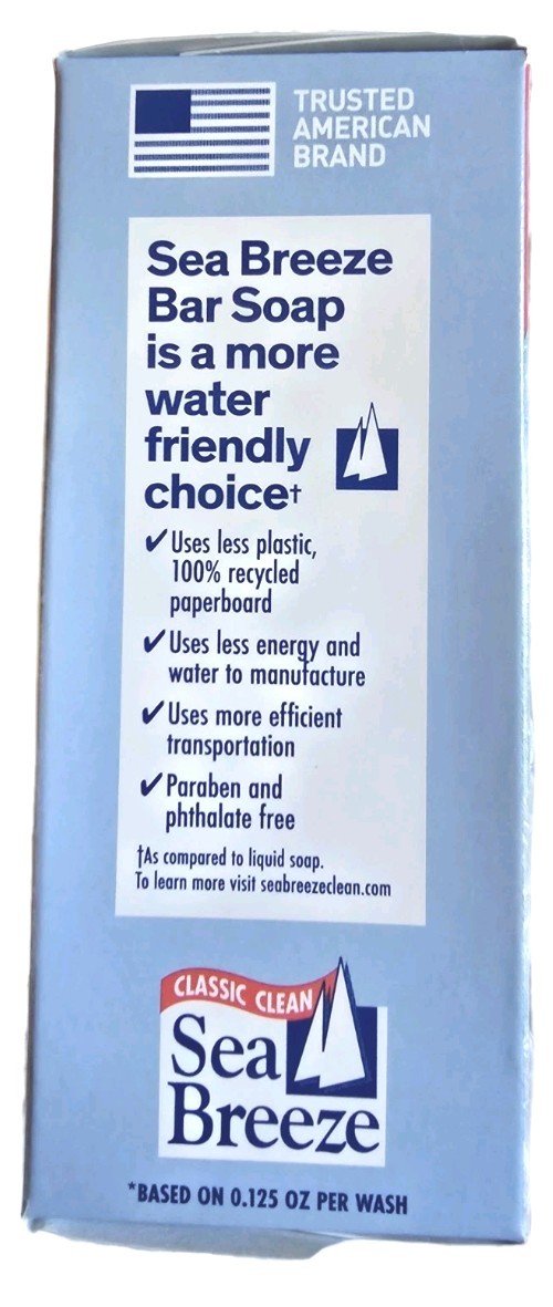 4 SEA BREEZE Classic Clean SeaBreeze Clean Toning Clarifying Moisture Bar 6.5 oz