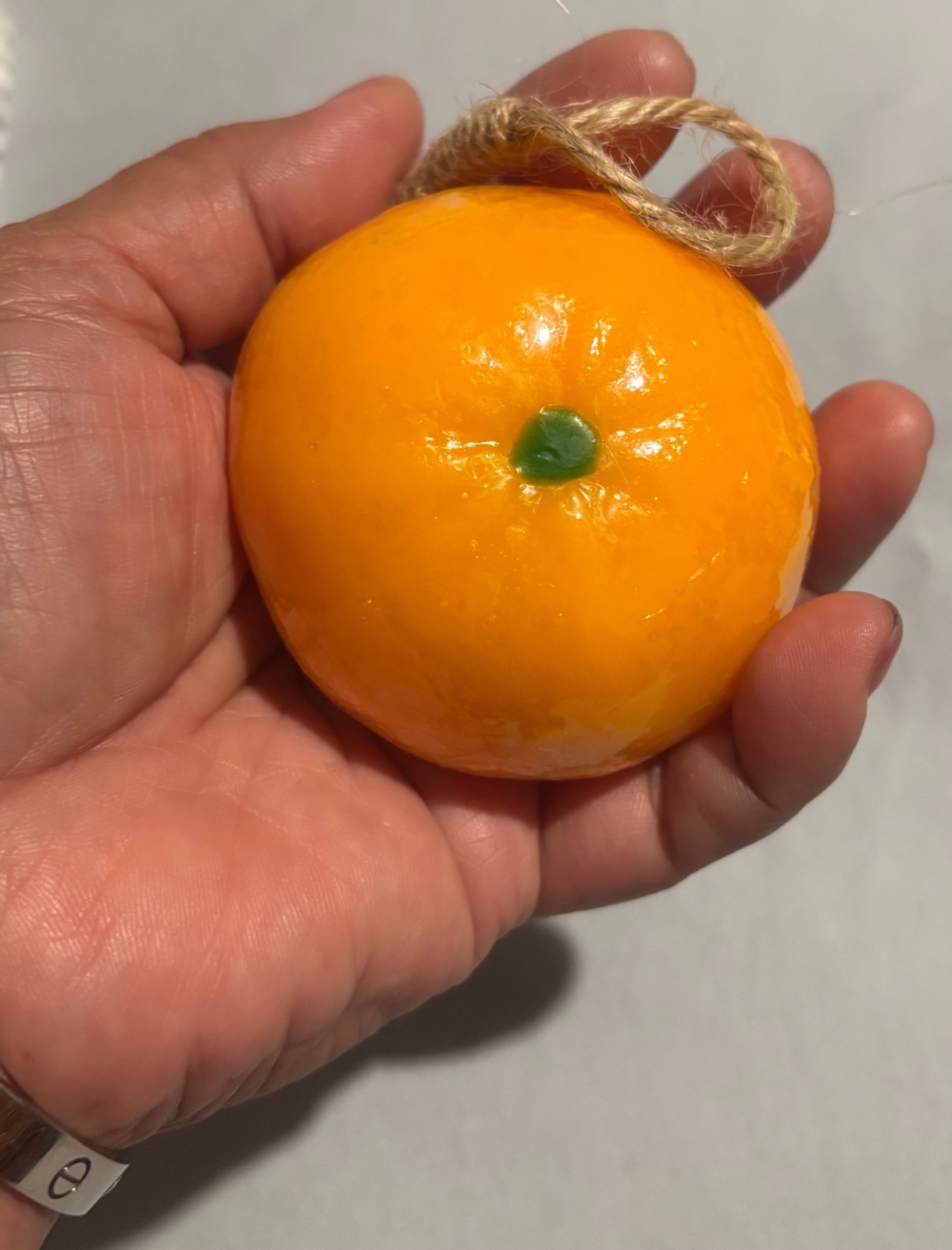 Decorative fruit soap perfect for displaying in bathrooms or gift baskets