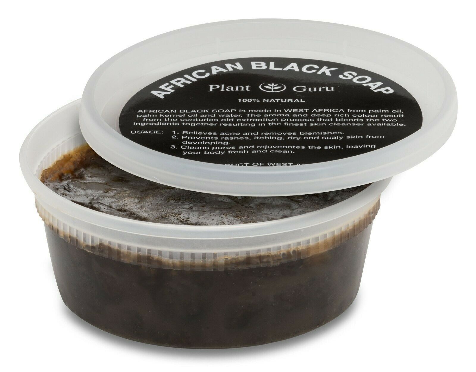 Raw African Black Soap Paste 100% Pure Natural Organic Face Body Wash Bulk