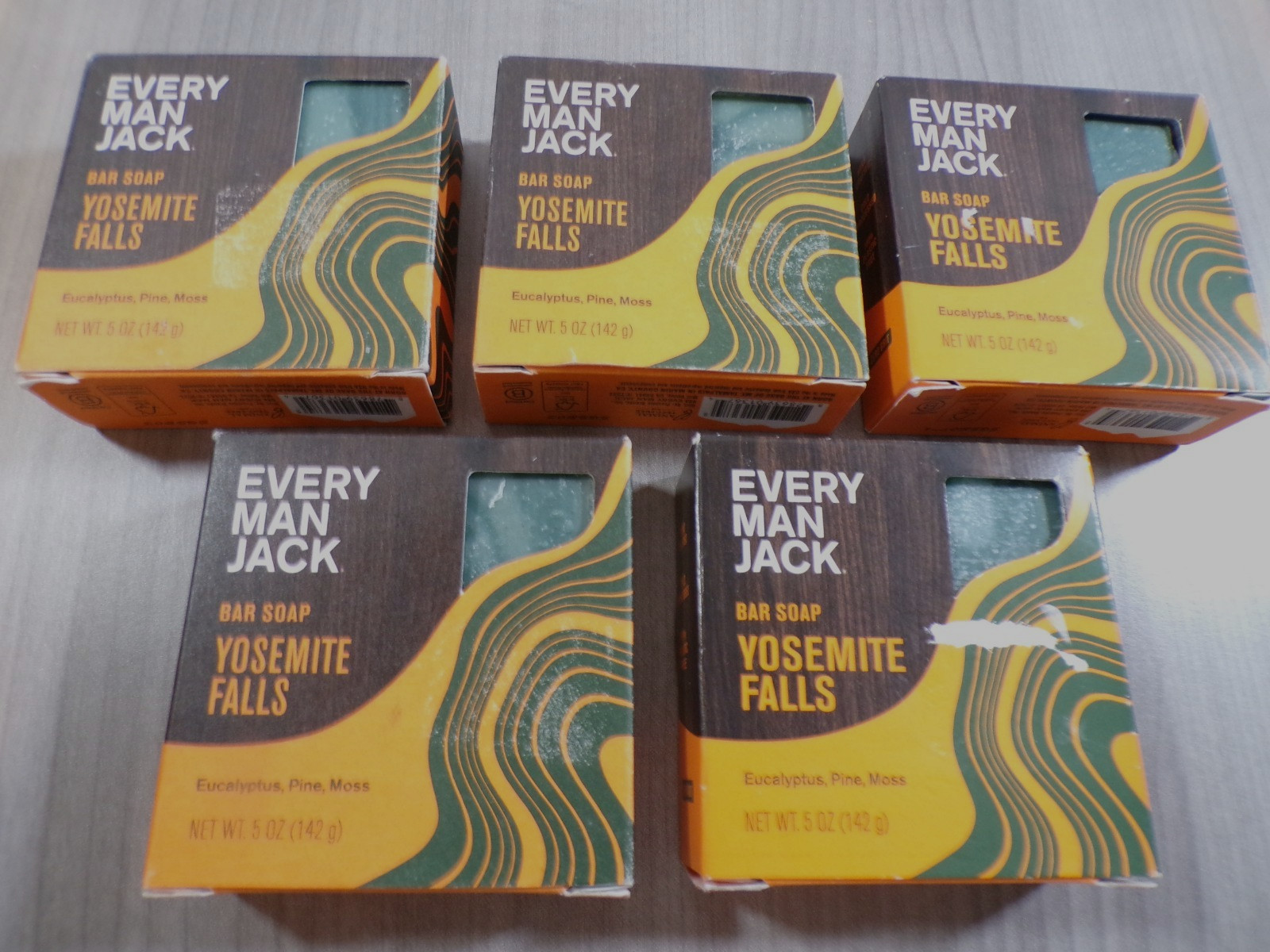 Every Man Jack Cold Processed Bar Soap Yosemite Falls 5 Bars × 5 oz