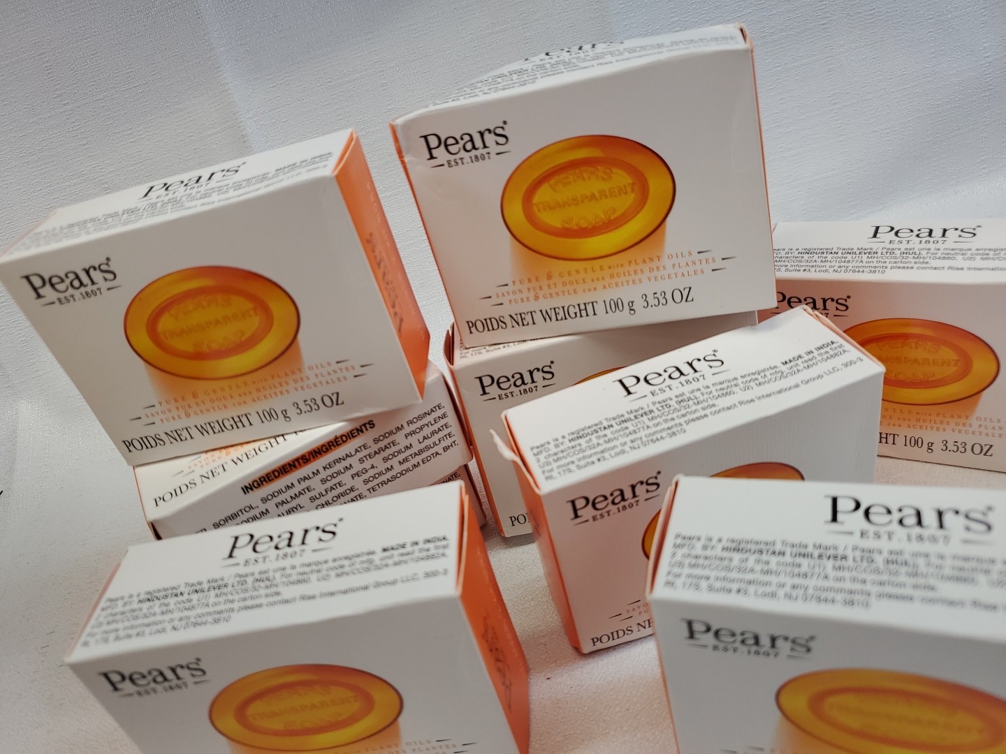 LOT of 9 Orange Pears Pure Gentle Transparent Glycerin Bar Soaps 3.53 Oz Resale