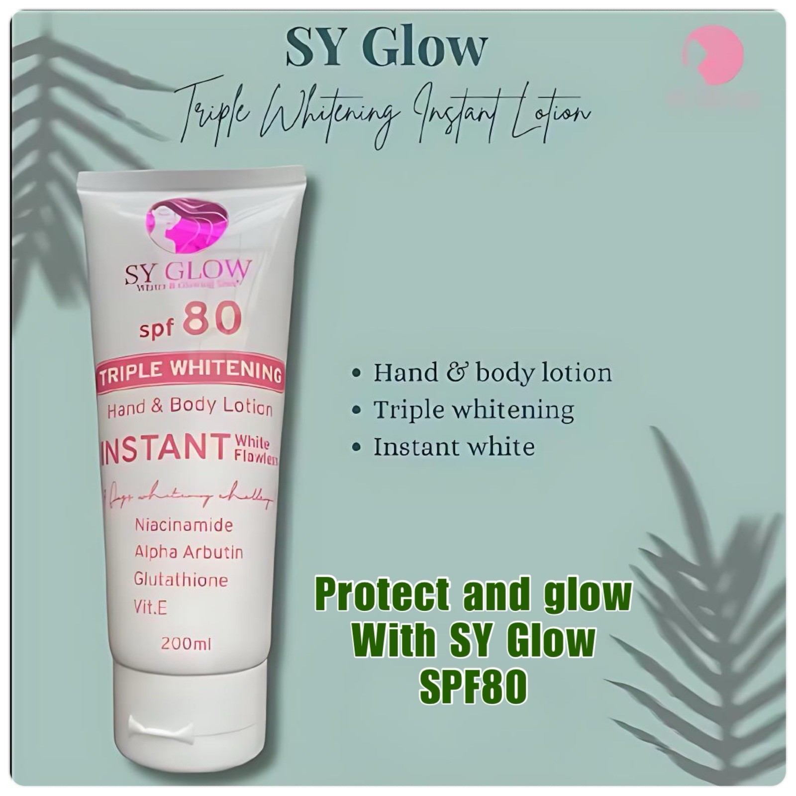 SY GLOW 24K Gold Luminous Whitening Soap + Triple Whitening Lotion SPF80