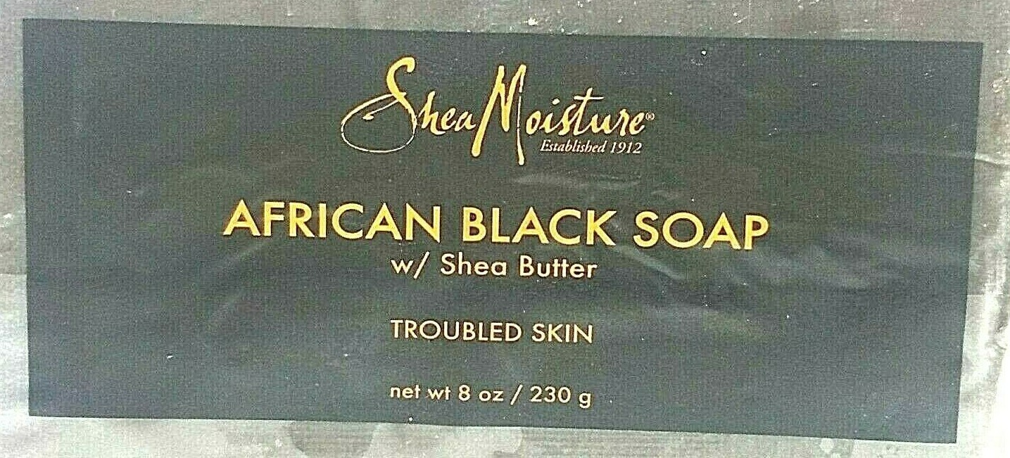 Shea Moisture ~African Black Soap With Shea Butter ~1 Count