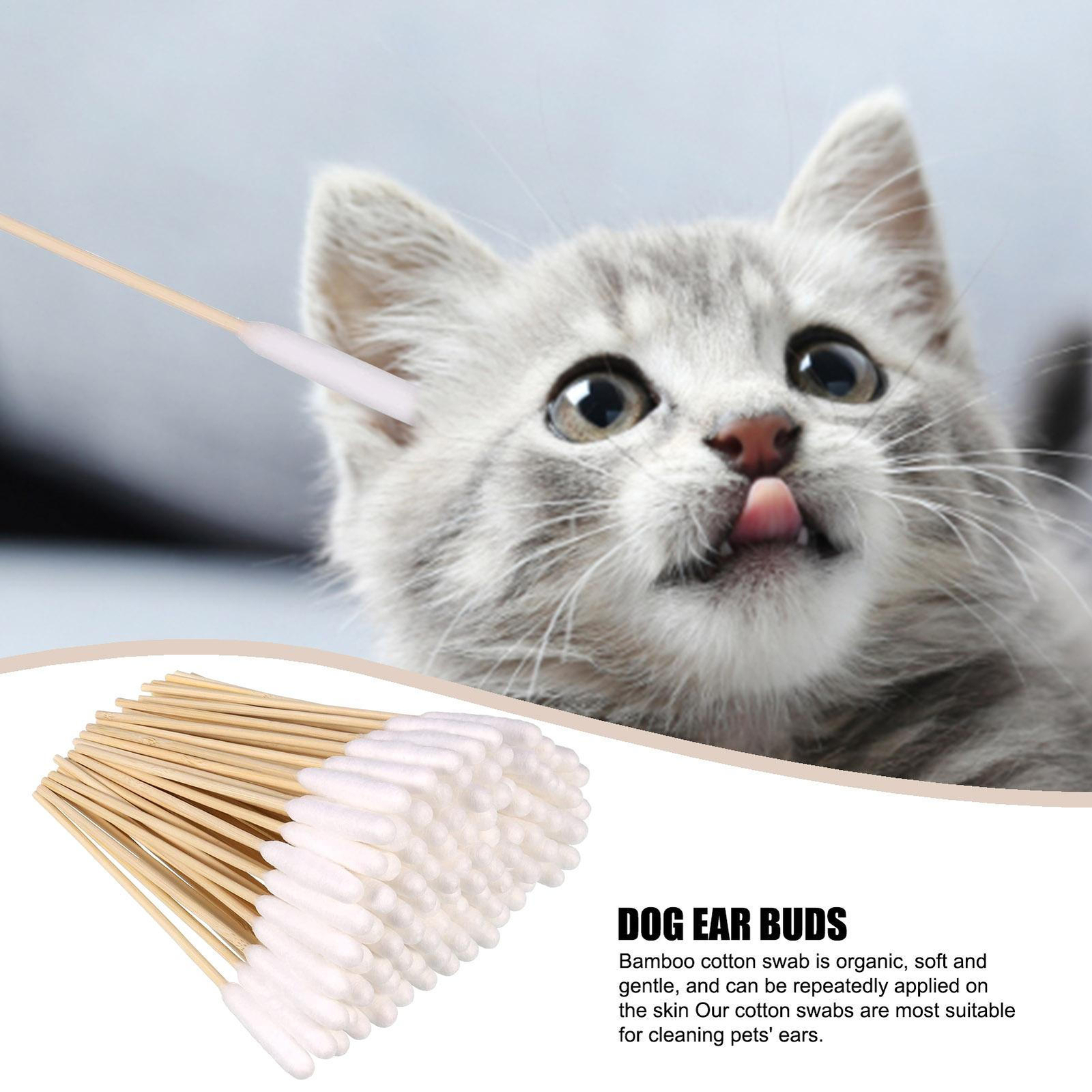 Cotton Swabs of Medium and Large Pets Ears Cleaning or Makeup 100pcs