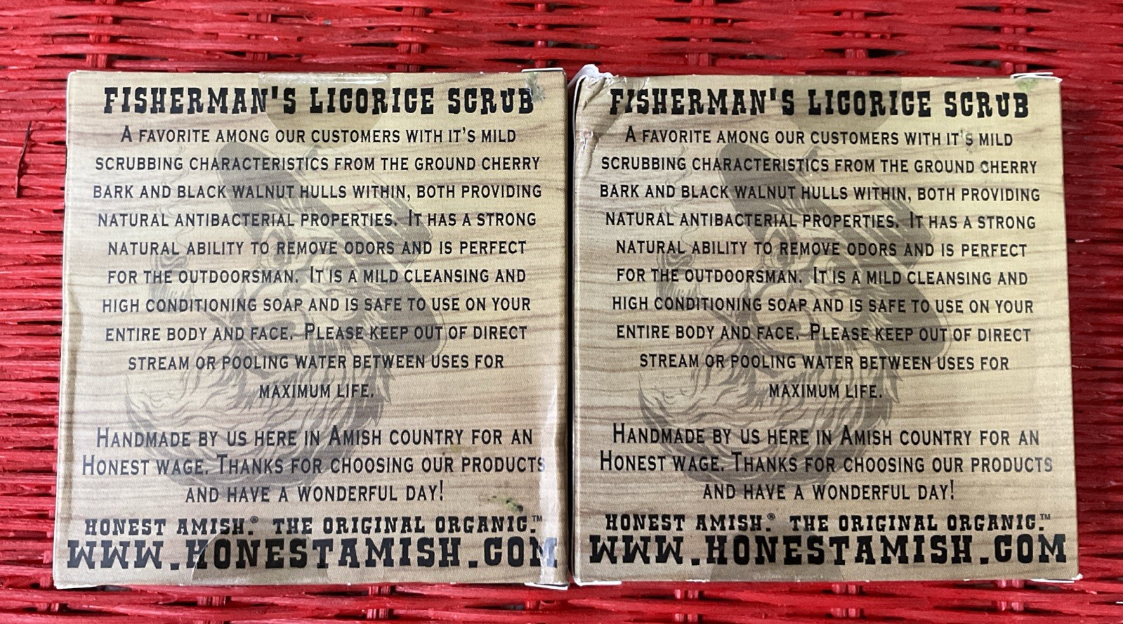 Honest Amish Natural & Organic Handmade Soap-Fisherman’s Licorice Scrub / 2 Pack