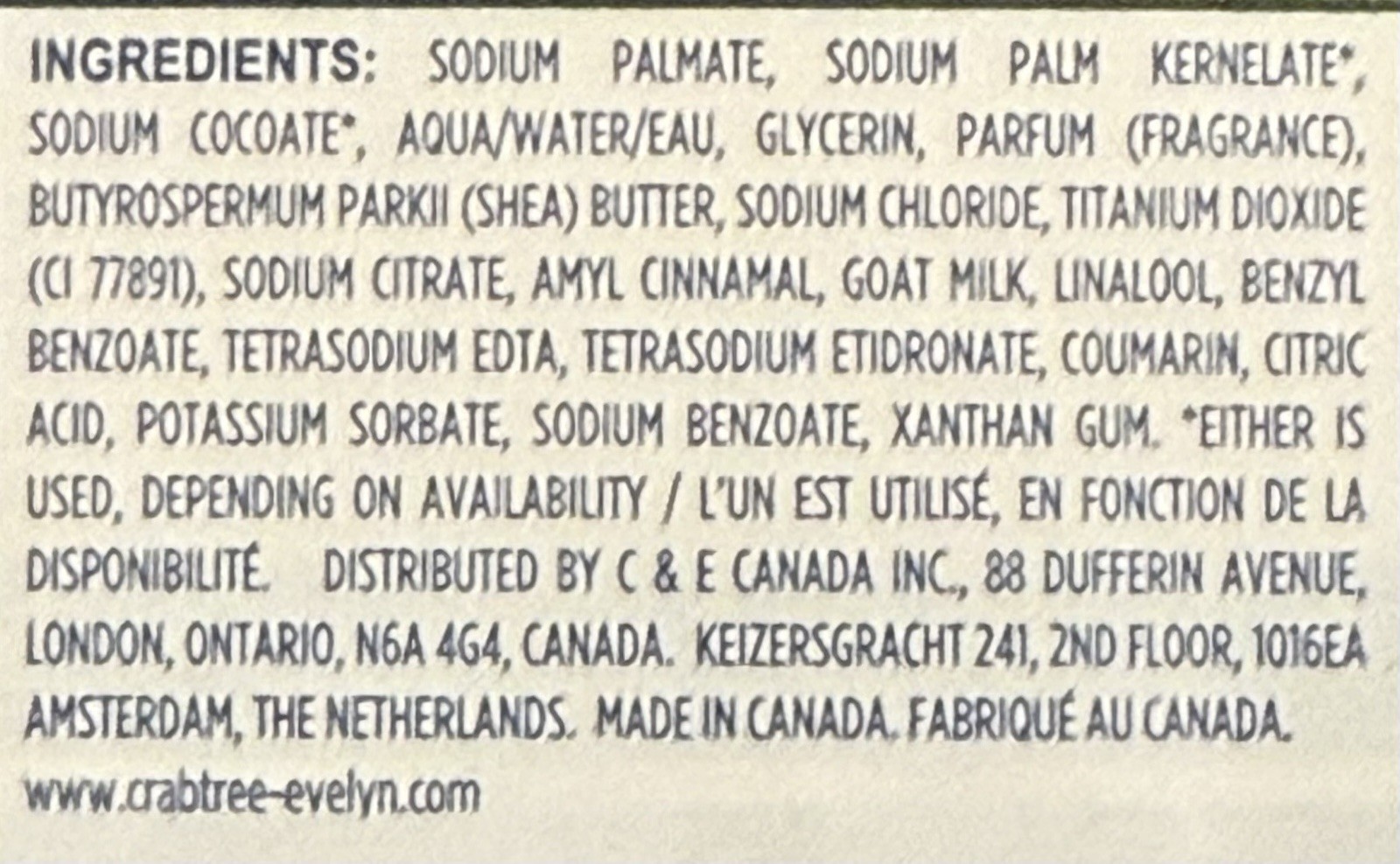 Crabtree & Evelyn GOATMILK Triple Milled Soap Bar Set of 3 – 3x 3.5oz