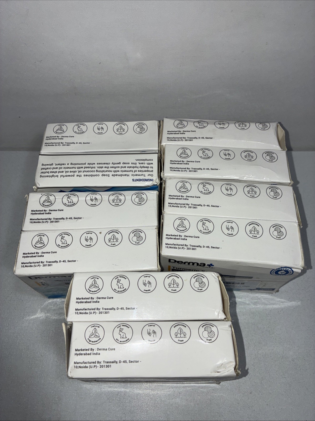 10 New Derma+ Turmeric Soap, 125 G Each, Damaged Boxes