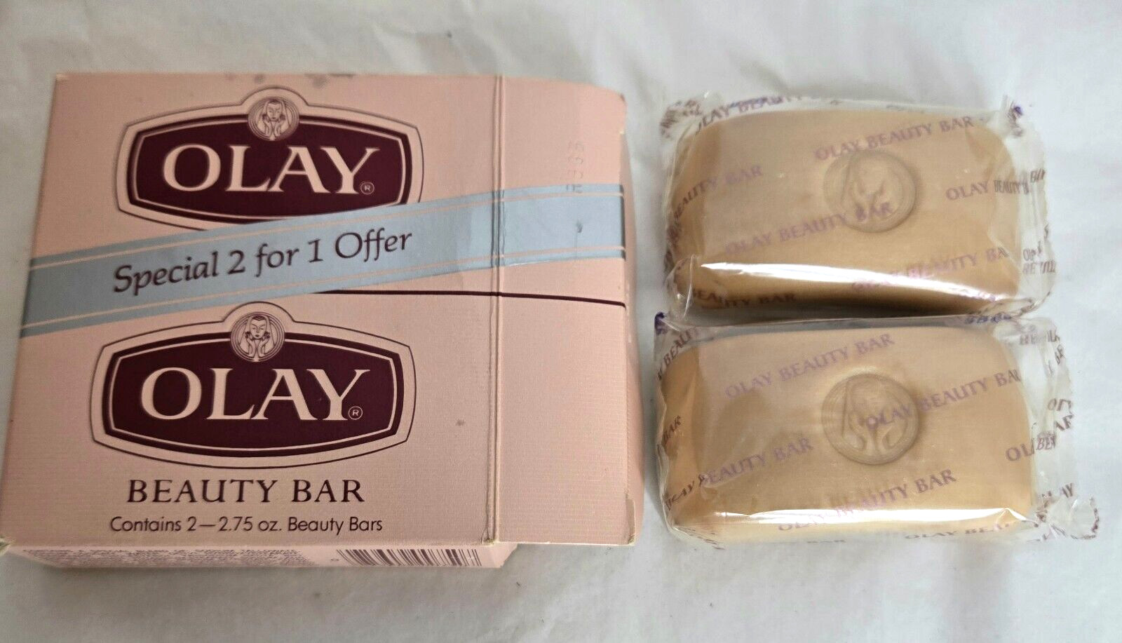 New Vintage OLAY Beauty Bar 2 pack 2.75 oz body soap bars