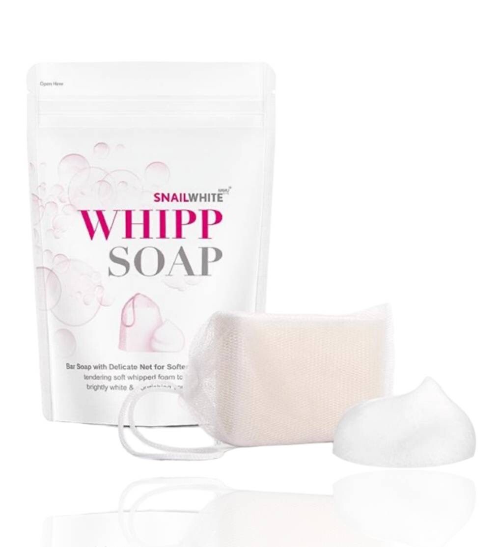 Snail White Whipp Bar Soap Facial Body Moisturize Delicate Net Softening 3x80g.