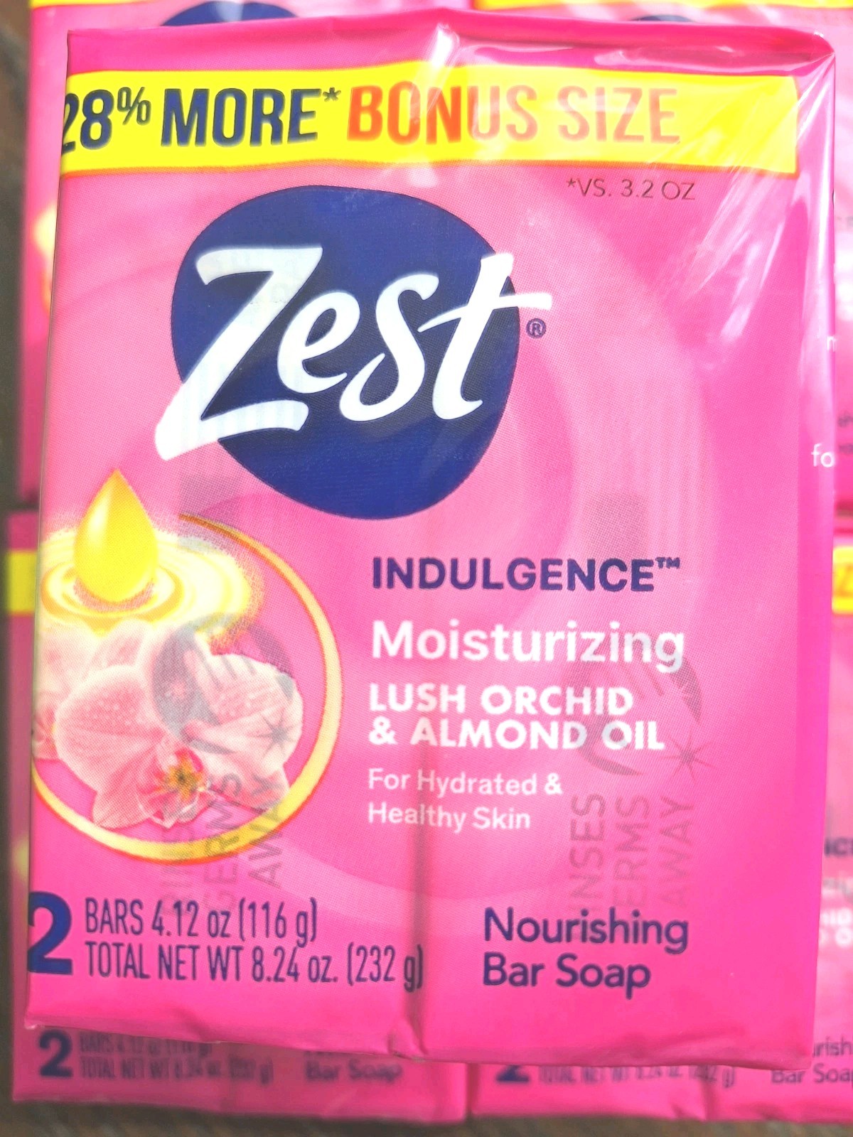 (5) PKs 10 BARS ZEST Moisturizing Lush Orchid & Almond Oil Soap Bars 4.12oz EA