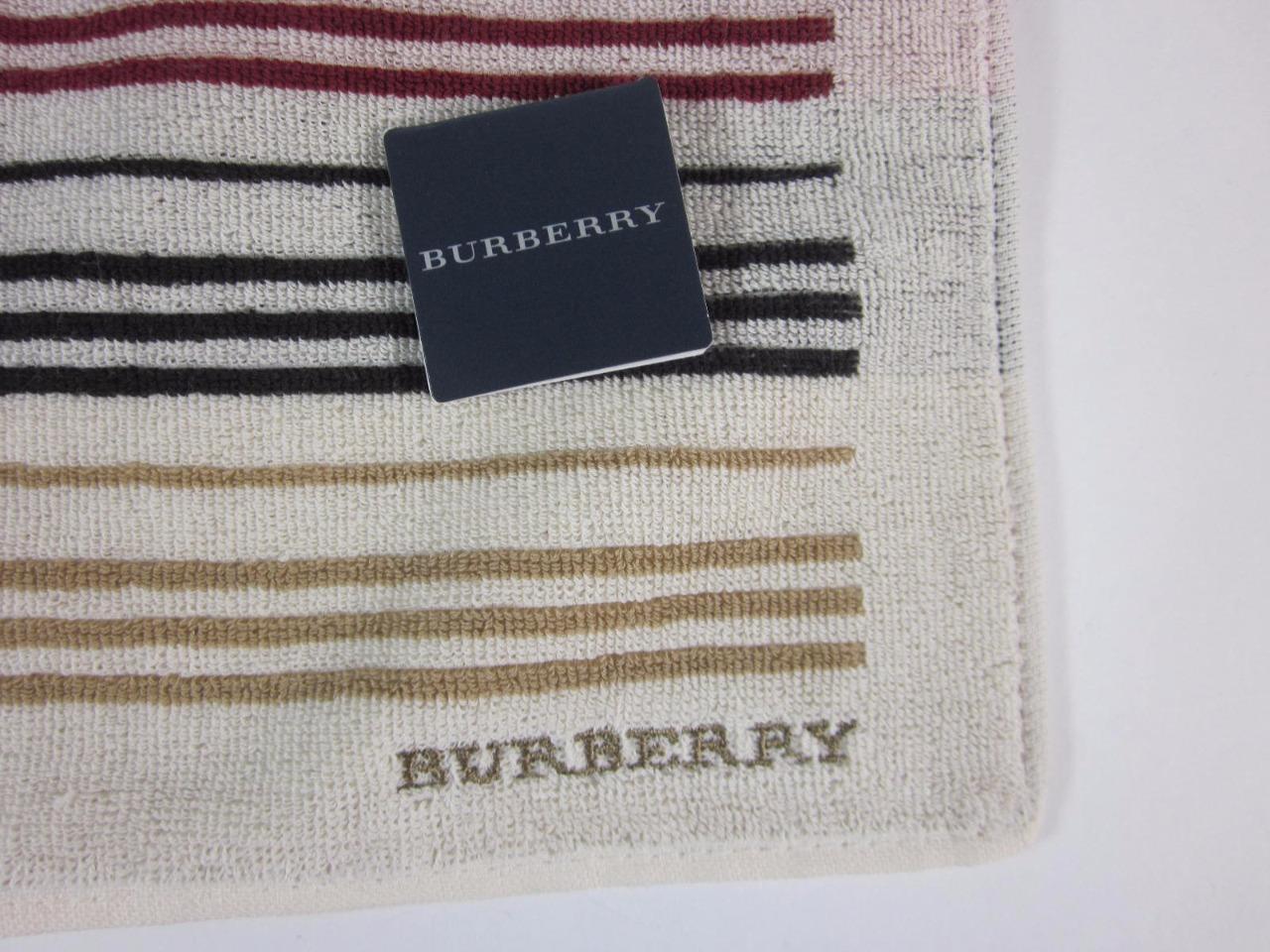 BURBERRY: Beige & “Burberry” Logo, Facial Travel Cloth $175 MINT!!