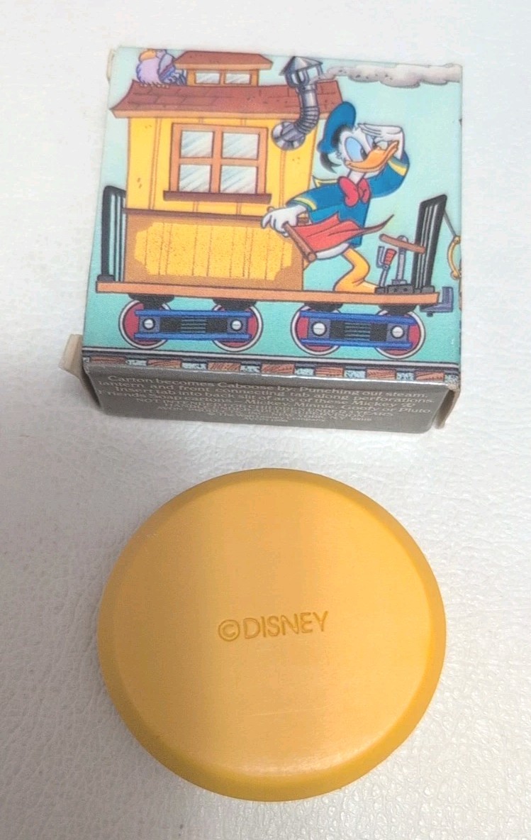 Mickey and Friends 4 Set Train Soap 1oz Avon Punch Out Boxes 1990 NOS