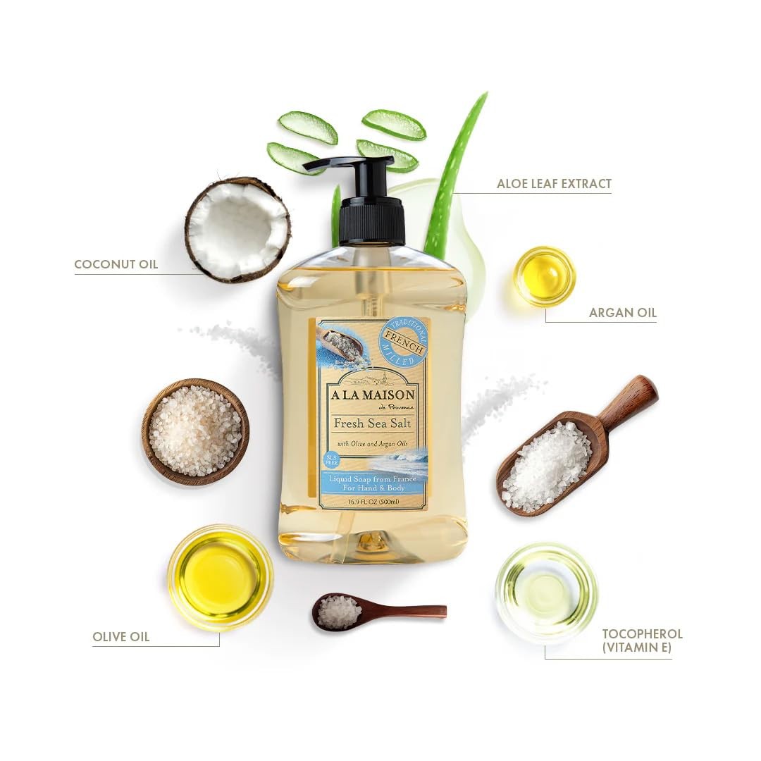 A la Maison Sea Salt Liquid Hand Soap, 16.9 FZ Fl Oz (Pack of 1), 1