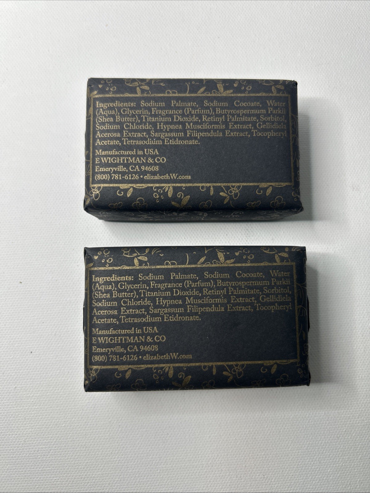 Elizabeth W Vetiver Triple Milled Soap Bars 3.5 Oz Each Two Bars New (D1)