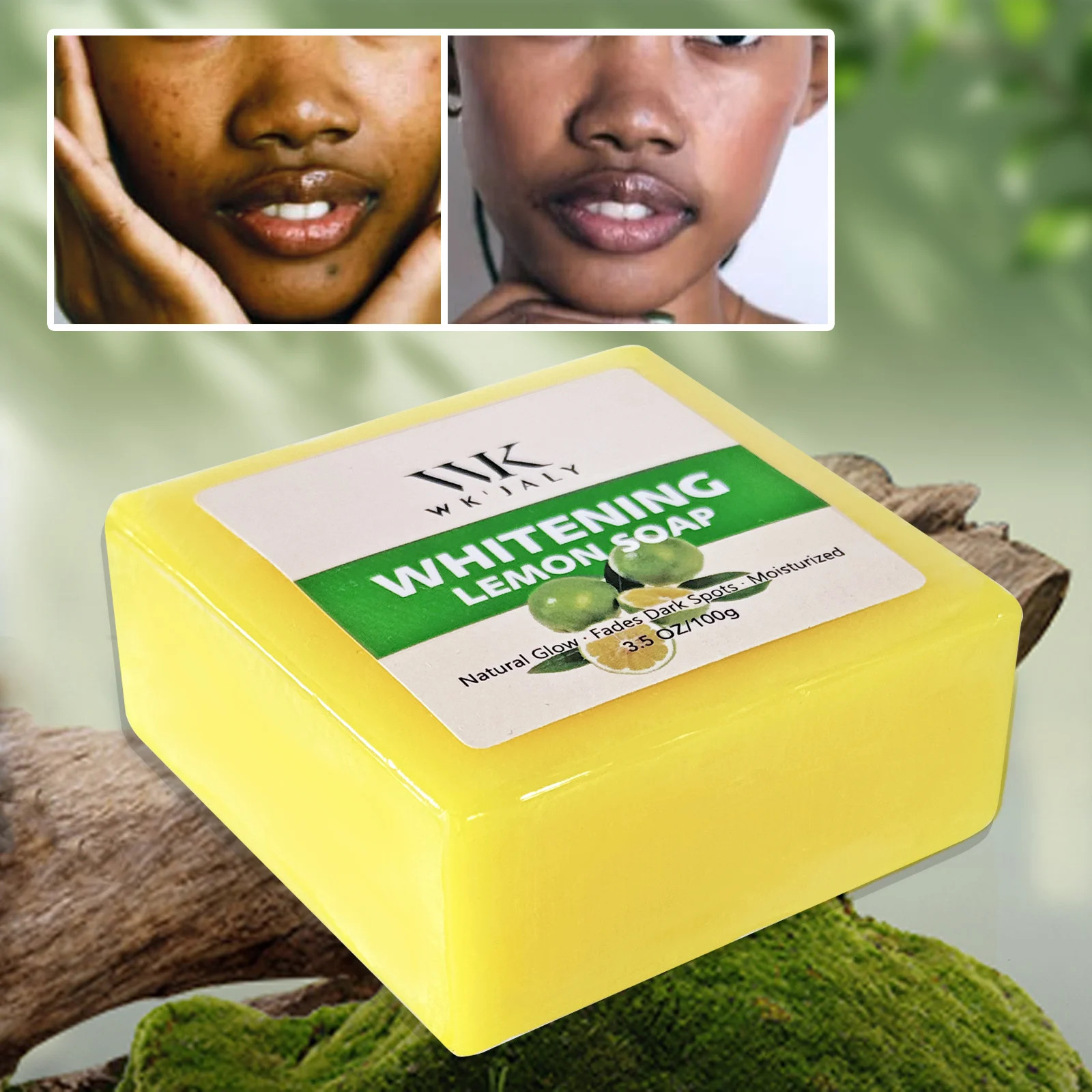 Moisturizing Whitening Lemon Body Soap WK JALY With Glutathione Shea Butter Oil