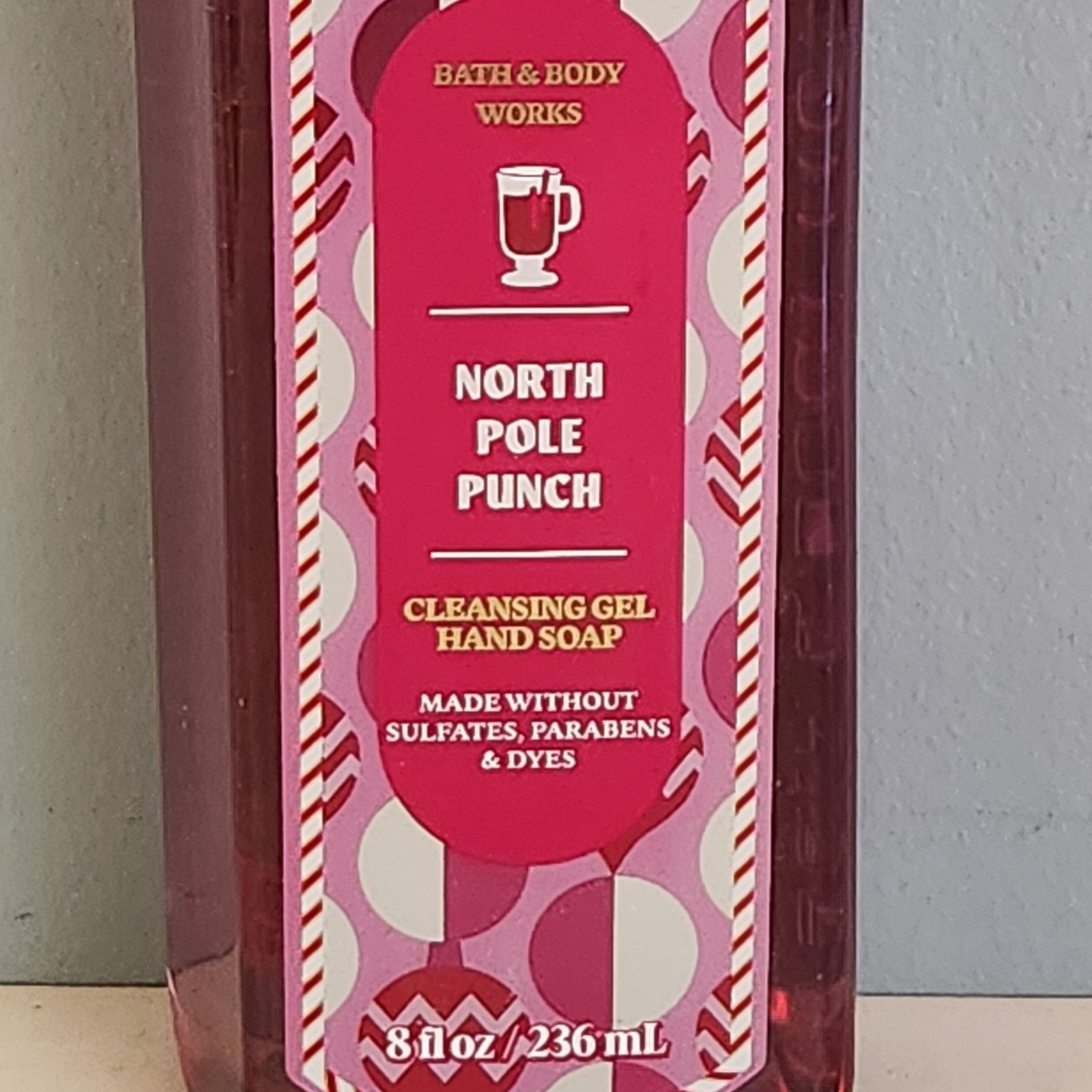 Bath & Body Works Cleansing Gel Hand Soap Dye Free North Pole Punch