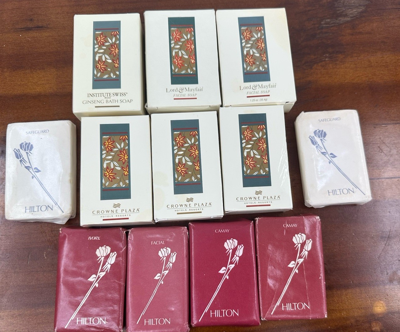 Vintage Hotel Soaps Institute Swiss Crowne Plaza Hilton Lot Of 12 Ginseng