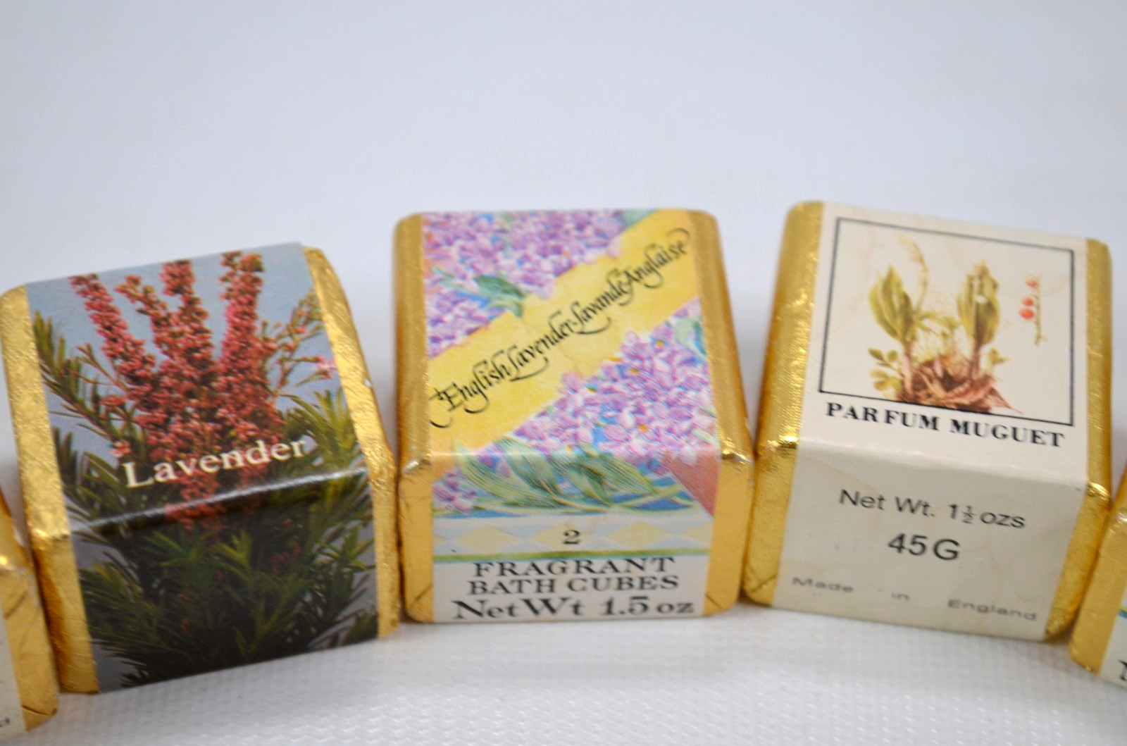 Misc Lot of 6 Fragrance Bath Cubes 45g/ 1.5 oz Sandalwood Lavender Rose Parfum