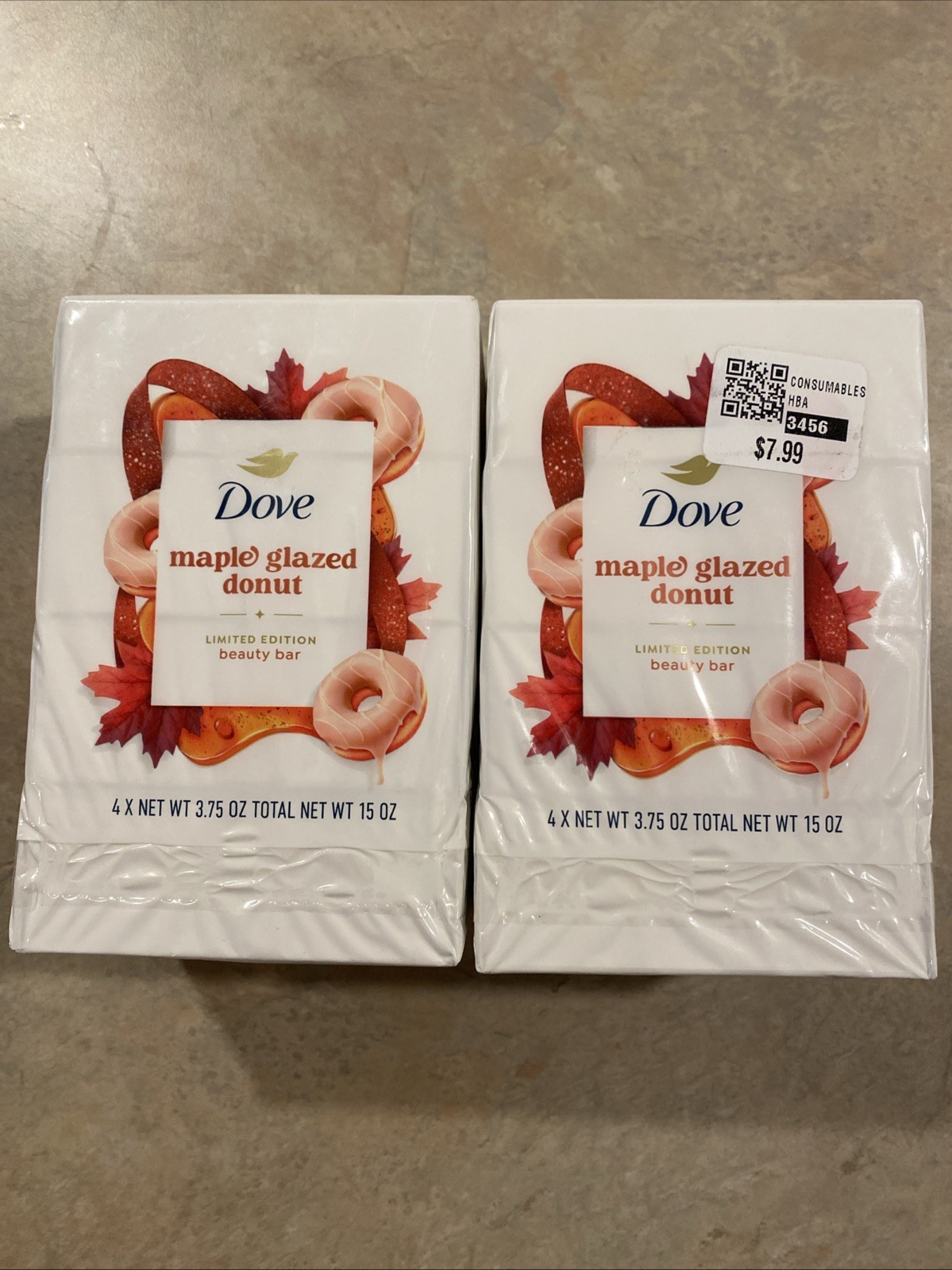 2x 4-Pack Dove Limited Edition Beauty Bar Soap Maple Glazed Donut 🍩 (8 Total)