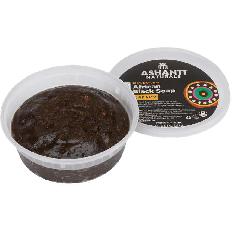 Ashanti Naturals African Black Soap Creamy 8 Oz.