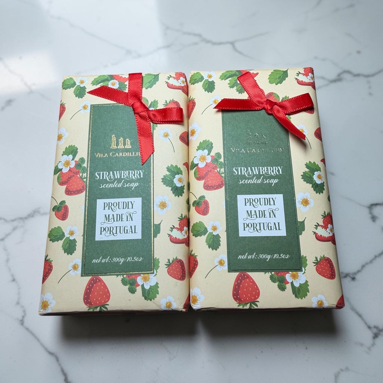 Vila Cardillium Strawberry Scented Soap Unisex 10.5oz 2 Pack Made in Portugal