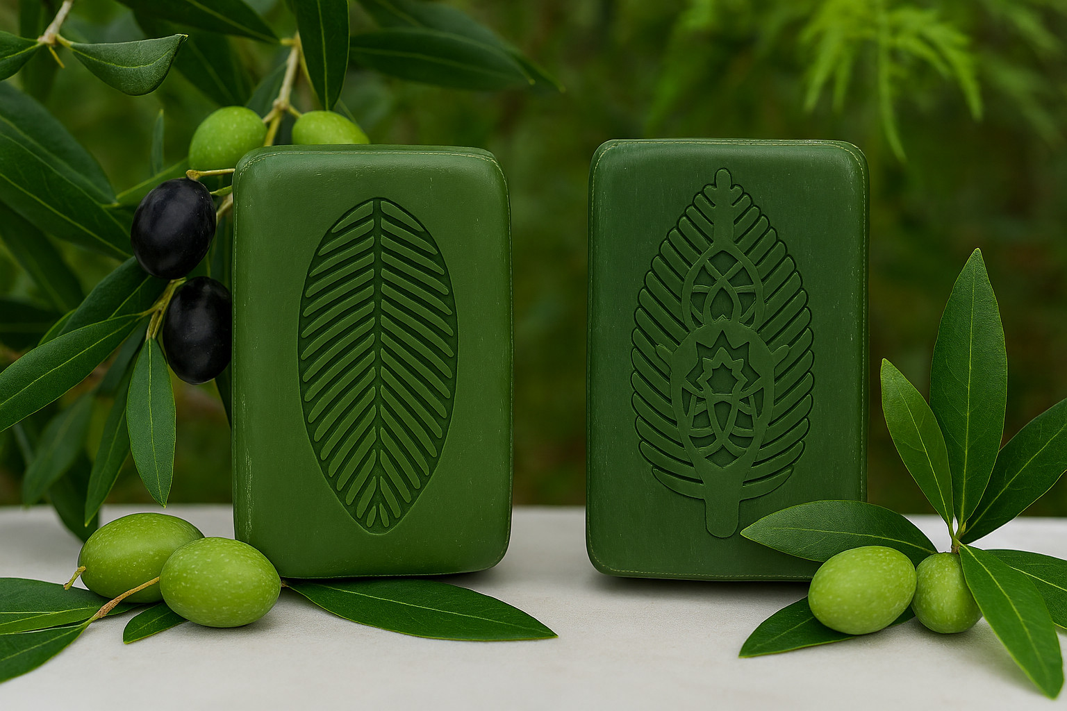Olive & Laurel Oil Soap 100% Natural ( set of 6) Handcrafted 3.5 oz ea