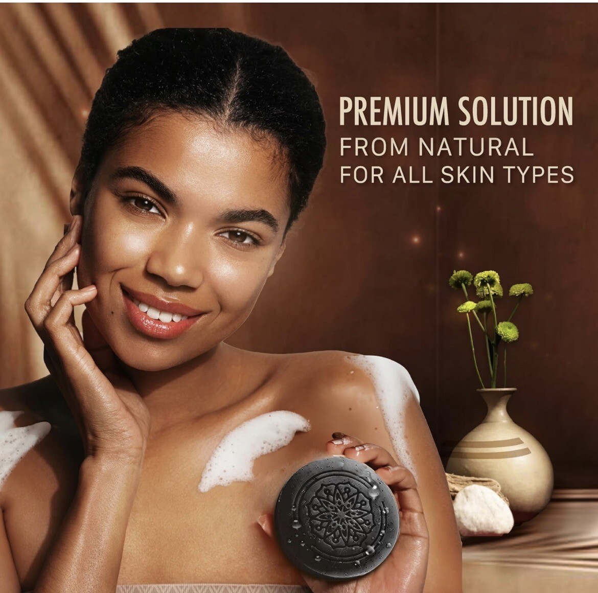 2-Pack Natural Vegan African Black Bar Soap Cleansing And Moisturizing 2.82oz