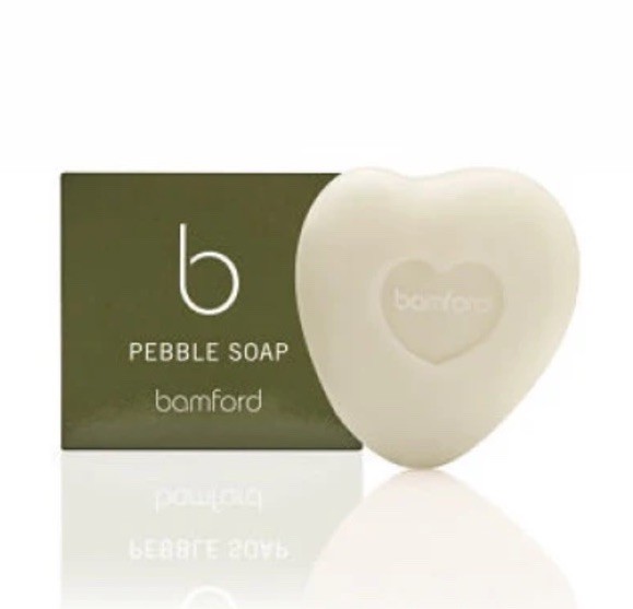 Bamford Small 1.7oz Pebble Soap GERANIUM LAVENDER PEPPERMINT Set Of 3