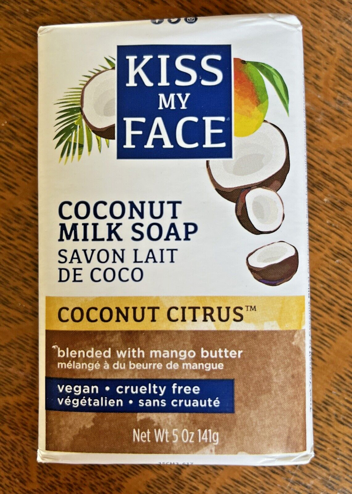 Kiss My Face Coconut Citrus Milk Bar Soap 5 Oz Vegan Cruelty Free Mango Butter