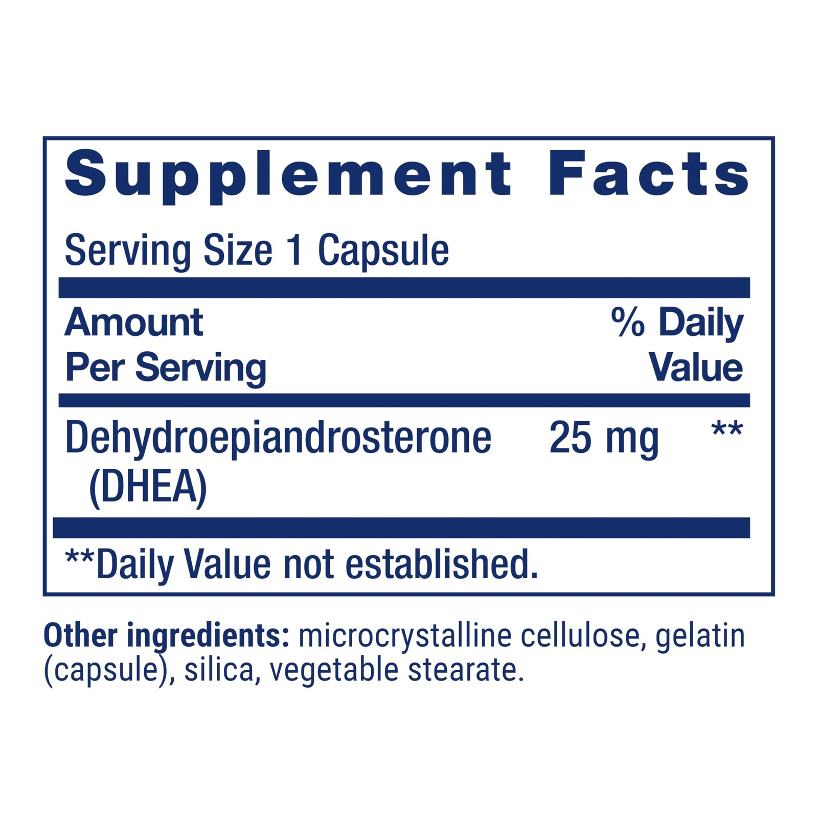Life Extension DHEA 25 mg – Supplement for 100 Count (Pack of 1), Off White