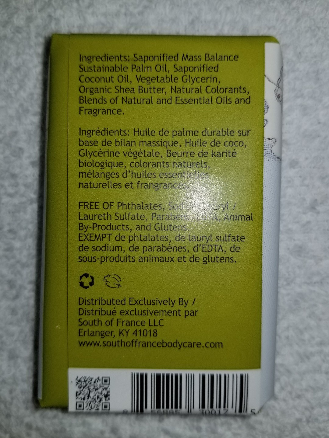 South of France HERBES DE PROVENCE French Milled Bar Soap Organic 1.5 oz New