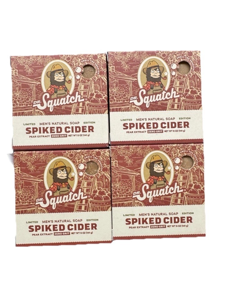 Dr Squatch Limited Edition Bar Soap Spiked Cider Lot Of 4