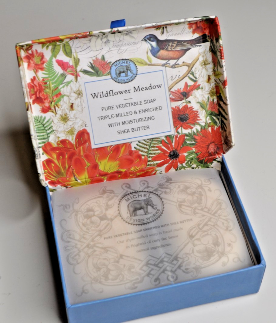 Michel Design Works Wildflower Meadow Shea Butter Soap Box Set Of 2 4.5oz bars
