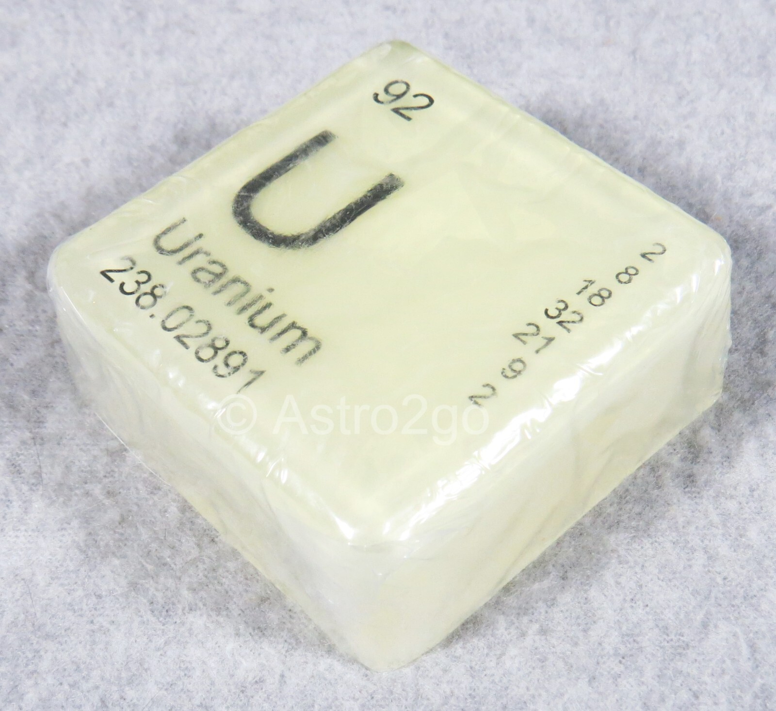 PERIODIC TABLE ELEMENT “U” URANIUM NOVELTY GLOW HAND SOAP-4 oz JUST BUBBLY NEW!