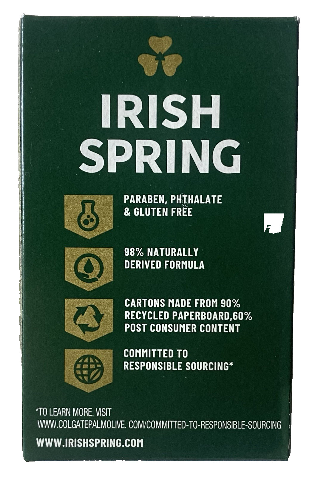 Lot Of 2 Irish Spring Original Clean 12HR Fresh Deodorant Soap With Flaxseed Oil