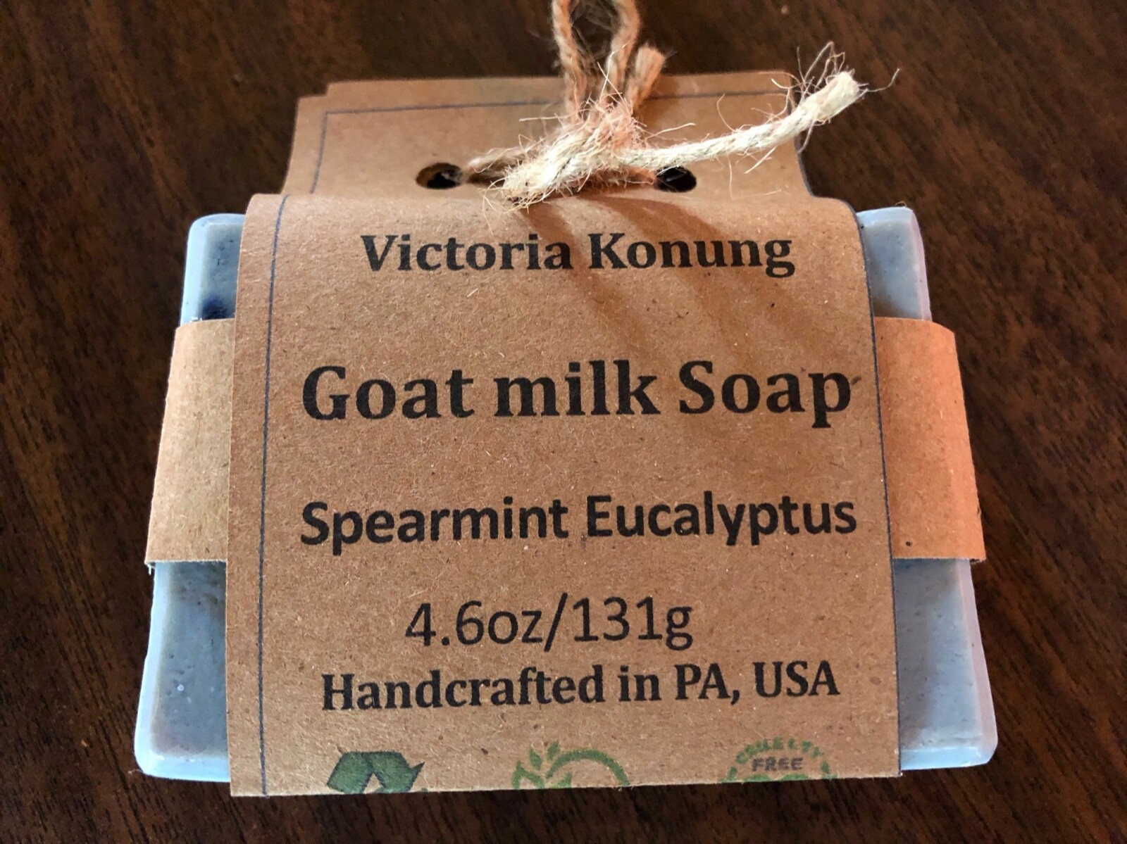 VK Handmade ALL NATURAL GOAT MILK SOAPGreat Present Patchouli Mint Eucalyptus