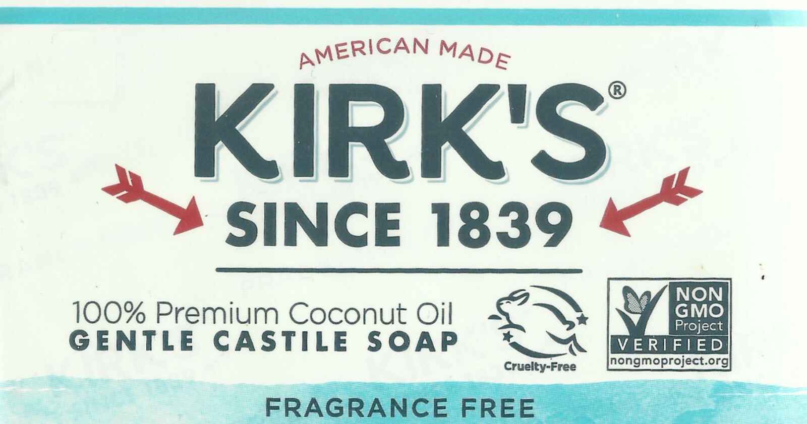 6 Bars Kirk’s fragrance free gentle 100% CocOnut CASTILE BAR SOAP 4oz Coco KIRKS