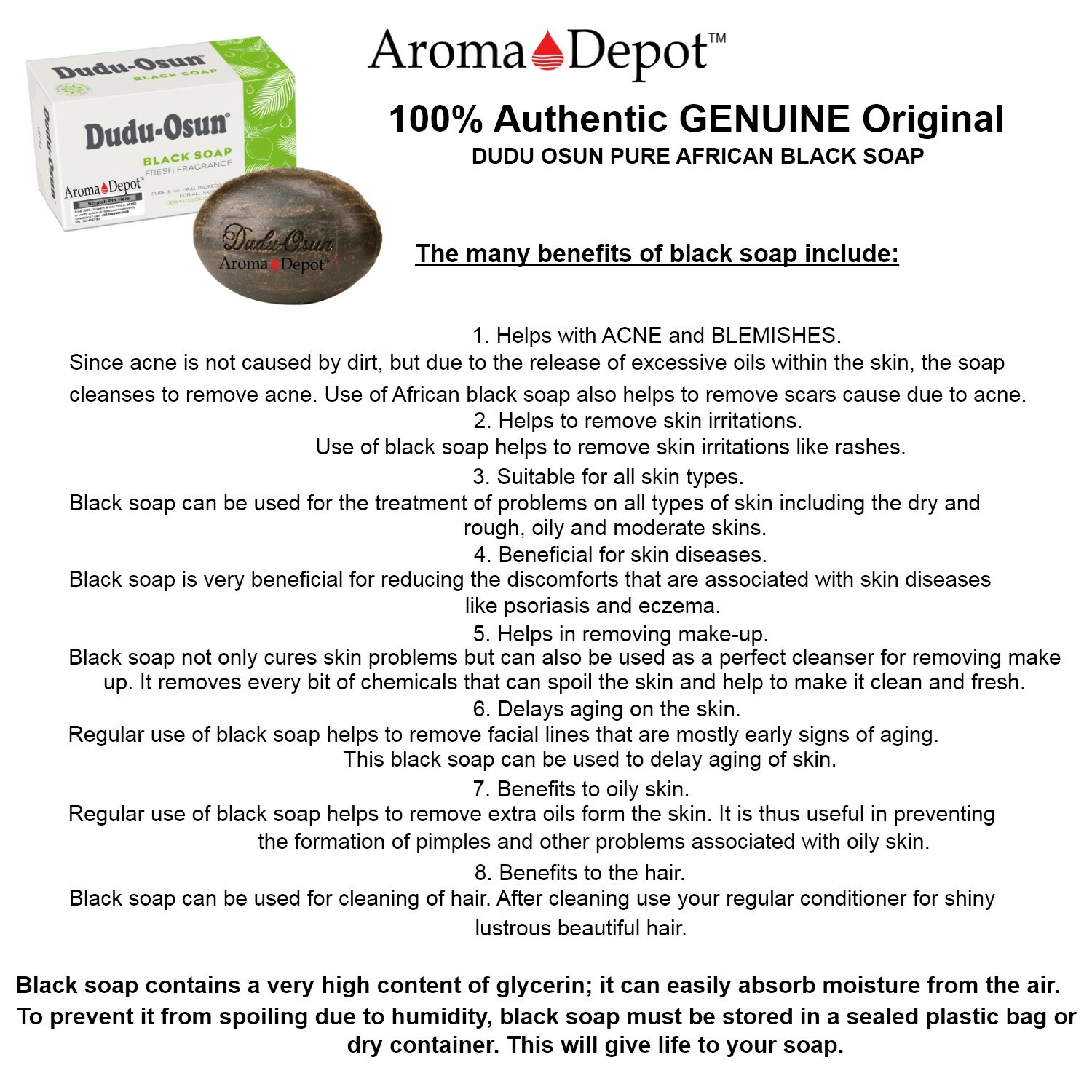 Dudu Osun African Black Soap Natural Herbal Raw Buy 3 Get 2 Free Blowout Sale