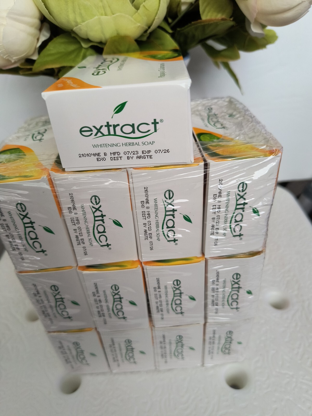 12 pcs Extract Papaya Original Whitening Herbal Soap 12 x 125g