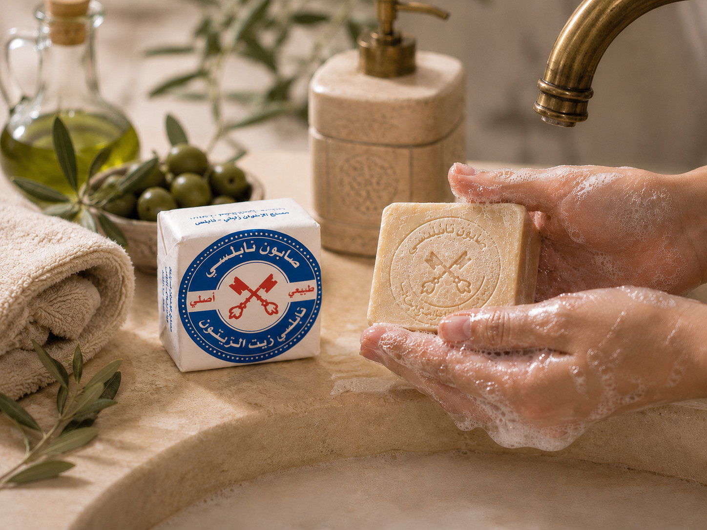 Traditional Nablus Soap Organic Virgin Olive Oil صابون نابلسي زيت زيتون بكر