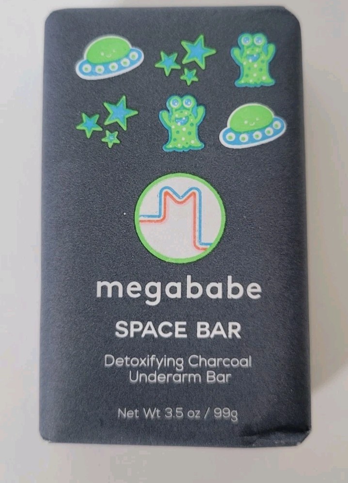 Underarm Bar Soap with Detoxifying Charcoal for Odor Control 3.5 oz /Megababe 🔥
